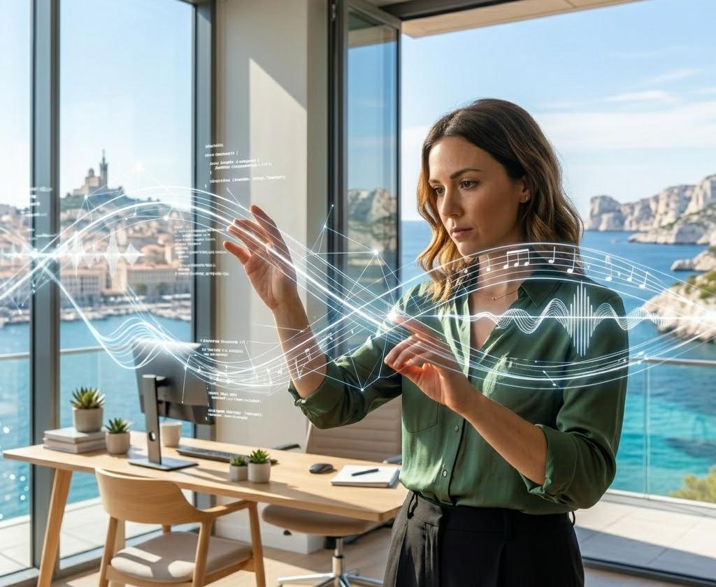 Conception d'applications et visualisation de flux de données, face à la mer à Marseille